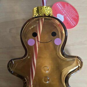 Crofton Holiday Ornament Glass Sipper - Gingerbread Man